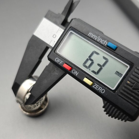 DGS Sterling Silver Ornate Filigree Signet Ring Size 10 Round Front 8.17g Turkey - Picture 8 of 10